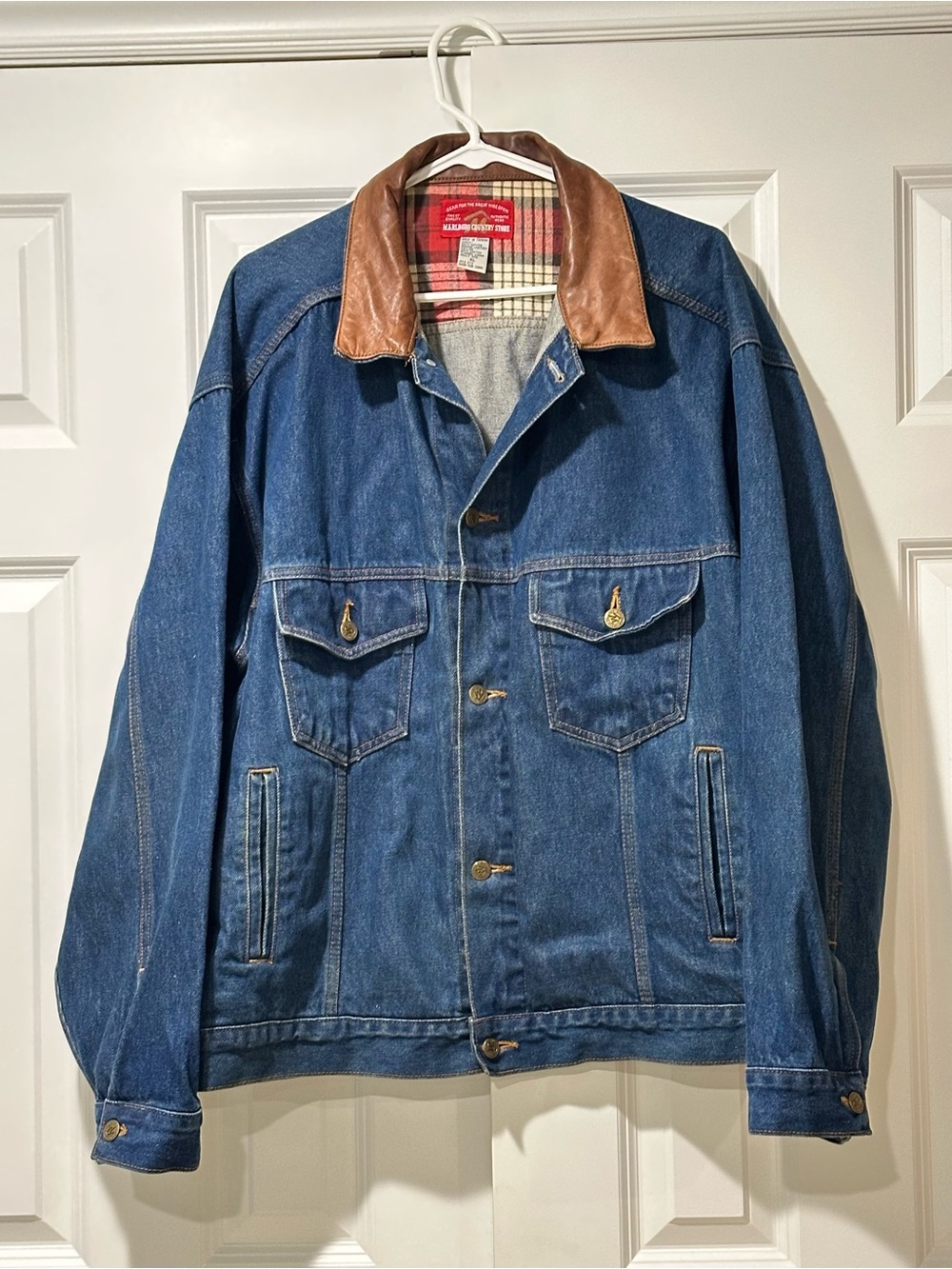 Vintage Marlboro Denim Jacket Mens XL